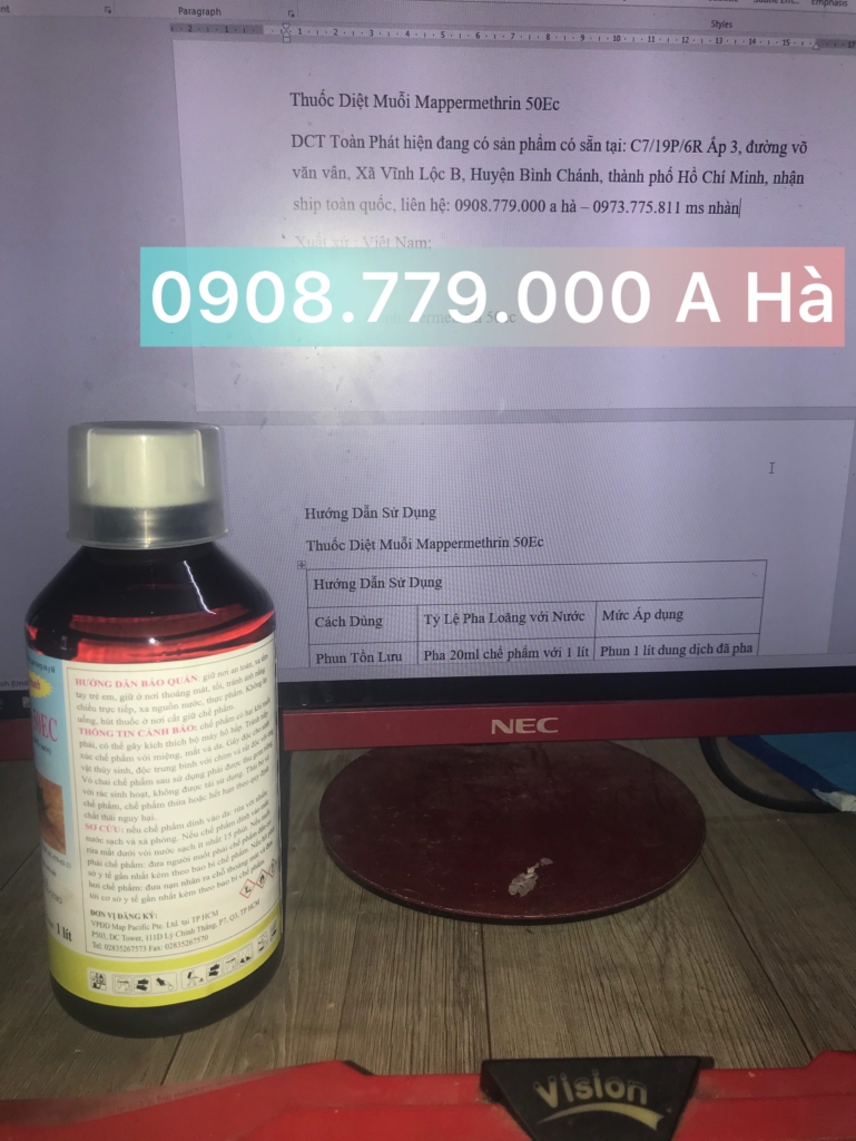 Hướng Dẫn Sử Dụng Thuốc Diệt Muỗi Mappermethrin 50Ec